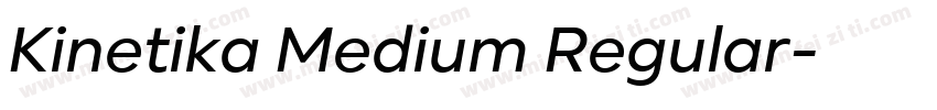 Kinetika Medium Regular字体转换